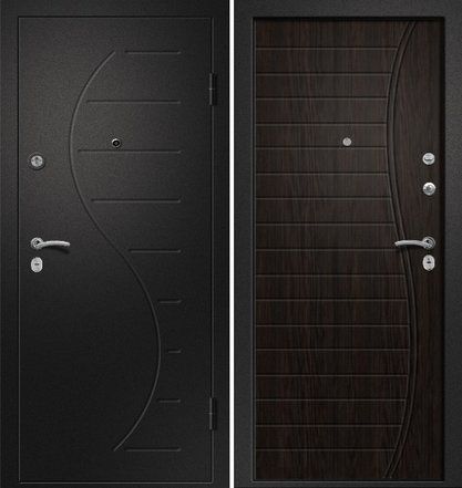 Входная дверь в квартиру Аризона-210 МДФ Венге ЭКО 167 Сатин чёрный