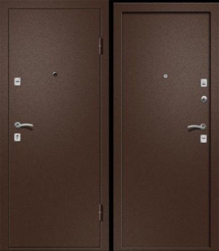 Входная дверь металлическая Ника-101 Антик-медь в дом