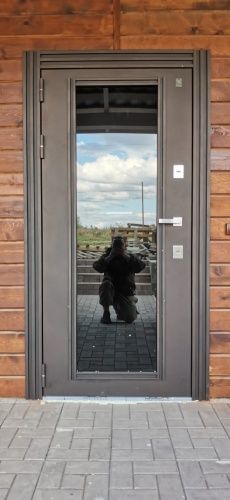 Центурион Т-2-2025 PREMIUM Антрацит муар-Софт ясень грей (цвет стекла Grey) фото 2