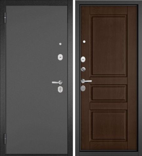 Дверь стальная Мастино TRUST ECO 2 Шоколад букле-Дуб коньяк