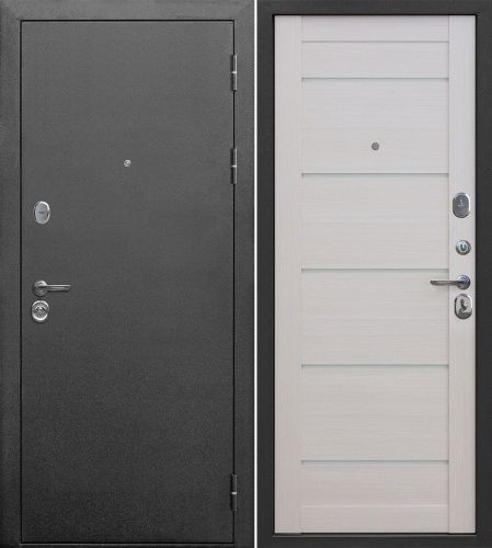 Входная дверь Феррони 9 см Серебро Лиственница беж Царга