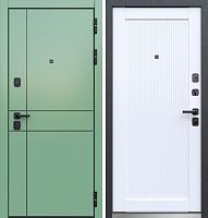 Люксор 2МДФ Минимал молдинг МДФ  Фисташка Софт -Эмалит белый