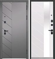 Люксор 2МДФ Пирамида Зеркало МДФ Сатин графит/Эмалит белый со встроенным зеркалом в пол