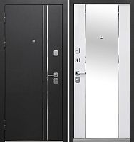 Люксор 2мм Букле антрацит - Зеркало фацет Эмалит белый