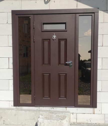 Входная группа с терморазрывом с фрамугами по бокам