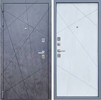 Дверь стальная Бронекс YoDoors-7 Бетон графит/Серый муар-Бетон снежный