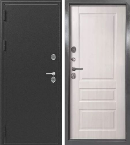 Дверь стальная Эталон ТС-2 Серебро-Кипарис светлый