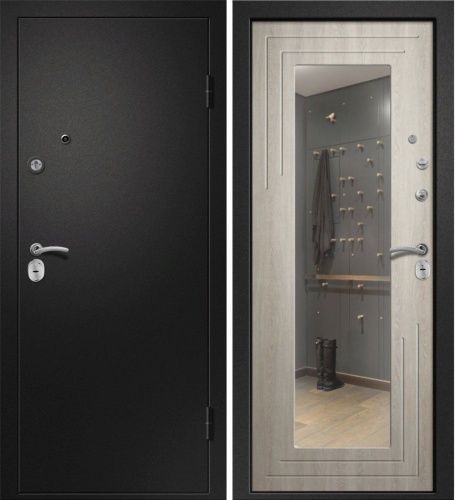 Аризона-222  Сатин черный - Филадельфия крем (зеркало)