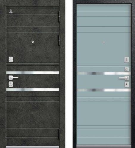 Центурион С-109-2025 Чёрный муар+Бетон темный - Кашемир аква