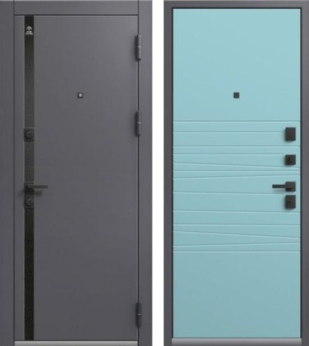 Центурион ЛЮКС-5 Антрацит муар+МДФ Кашемир графит-Кашемир аква