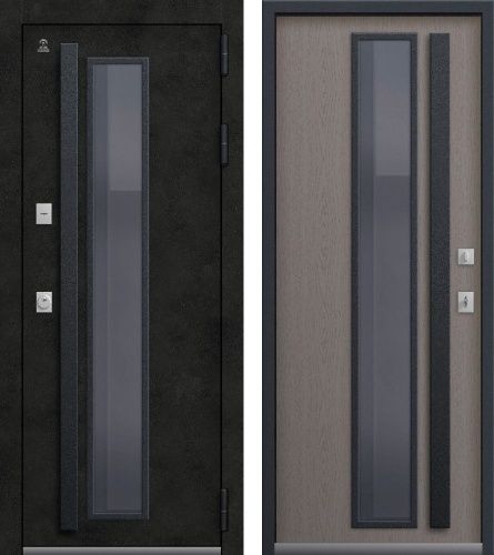 Центурион Т-15-2026 Антрацит муар+Бетон тёмный-Софт ясень грей (терморазрыв со стеклом)