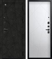 Центурион В-16 Чёрный муар+МДФ Бетон тёмный - Кашемир белый