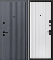 Люксор 2МДФ Вертикаль Сатин графит - Эмалит белый