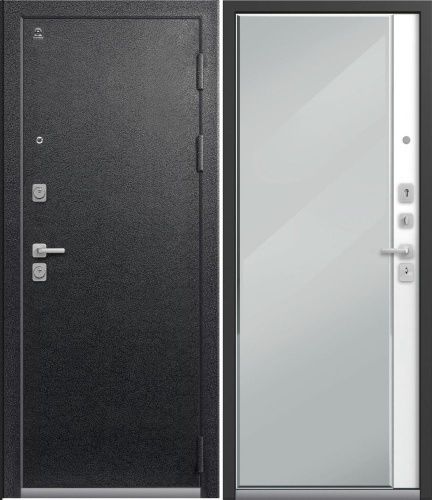 Центурион С-104-2025 Чёрный муар - Кашемир белый (зеркало)