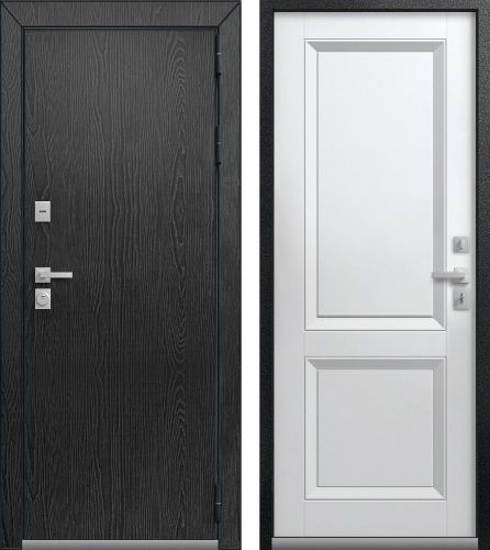 Центурион Т-3-2025 PREMIUM Чёрный муар+МДФ Распил графит-Кашемир белый