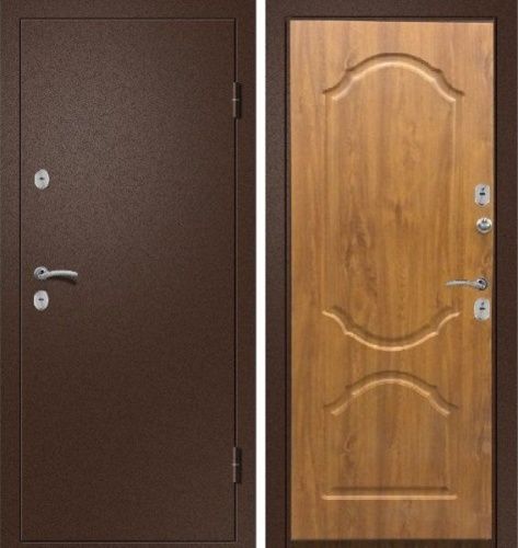 Входная дверь Триера-21 с терморазрывом МДФ ПВХ Дуб золотой НП 168 (VINORIT)