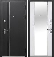 Люксор 2мм Букле антрацит - Зеркало фацет Эмалит белый