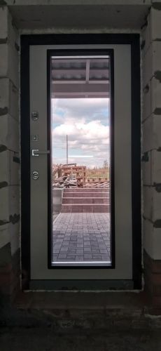 Центурион Т-2-2025 PREMIUM Антрацит муар-Софт ясень белый (цвет стекла Grey) фото 3