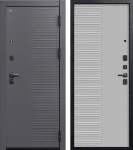 Центурион В-18 Чёрный муар+МДФ Кашемир графит - Кашемир сильвер