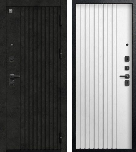 Центурион В-15 Чёрный муар+МДФ Бетон тёмный - Софт ясень белый