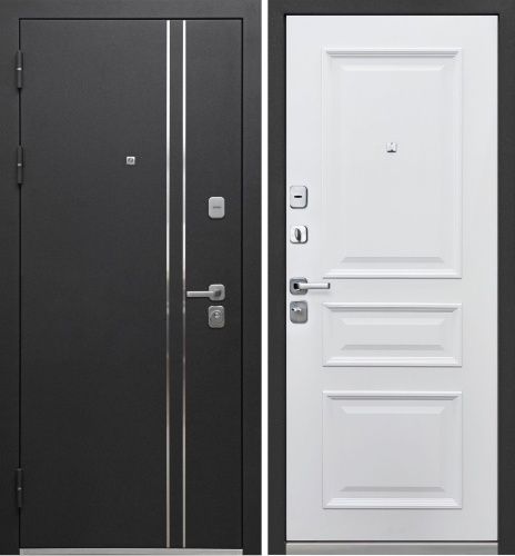 Люксор 2мм  Букле антрацит - Велюр белый софт с багетом