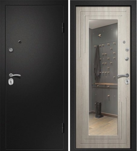 Аризона-222  Сатин черный - Филадельфия крем (зеркало) фото 2