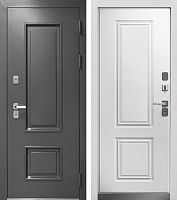 Люксор Termo 2 МДФ Букле антрацит - Эмалит белый, с терморазрывом