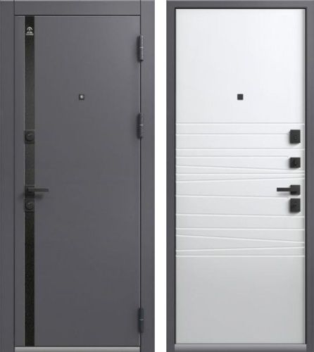 Центурион ЛЮКС-5 Антрацит муар+МДФ Кашемир графит-Кашемир белый