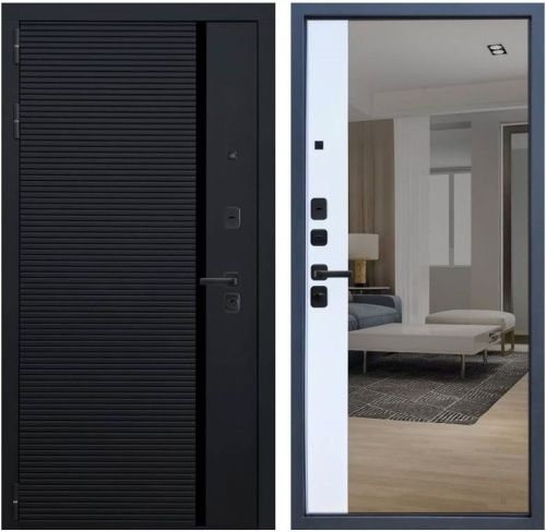 Дверь стальная Бронекс YoDoors-11 Черная шагрень/Черный муар-Velluto Bianco Дверь стальная Бронекс YoDoors-11 Черная шагрень/Черный муар-Velluto Bianco