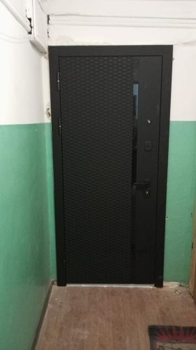 Люксор 2МДФ Ромб Вертикаль Антрацит софт - встроенное Зеркало Эмалит белый фото 2